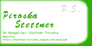 piroska stettner business card